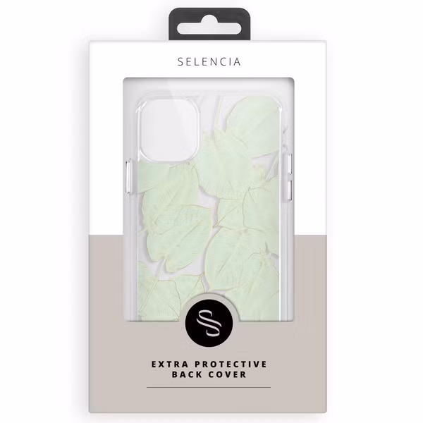 Selencia Coque très protectrice Zarya Fashion Apple iPhone SE (2022 / 2020) / 8 / 7 / 6(s) - Gold Green Botanic