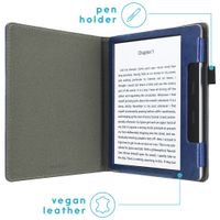 imoshion Étui de liseuse en cuir végan Amazon Kindle Oasis 3 - Bleu