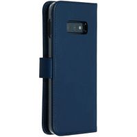 Selencia Étui portefeuille en cuir véritable Samsung Galaxy S10e - Bleu