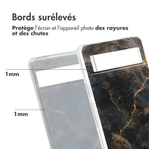 imoshion Coque Design Google Pixel 6a - Black Marble