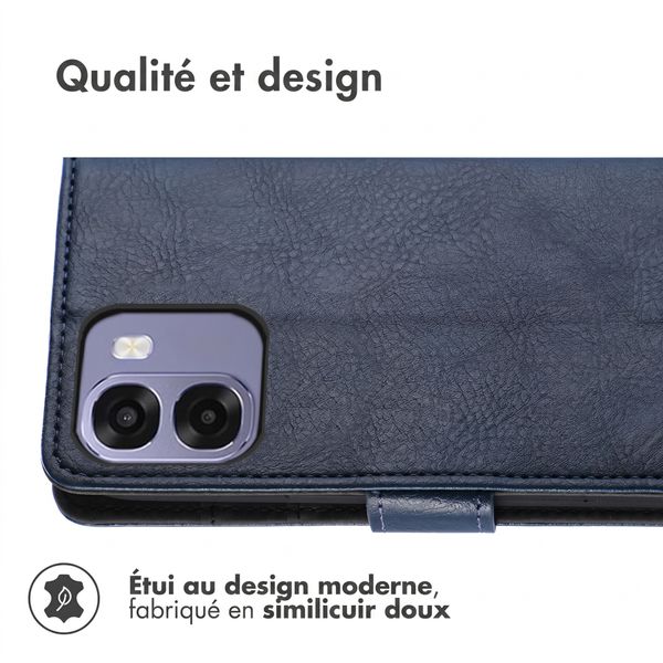 imoshion Étui de télephone portefeuille de luxe Oppo A6x (4G/5G) - Bleu foncé