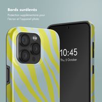 Selencia Coque arrière Vivid avec MagSafe Apple iPhone 15 Pro - Zebra Winter Sky Titanium Yellow