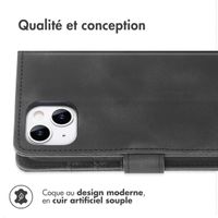 imoshion Etui de téléphone portefeuille avec cordon iPhone 14 - Noir