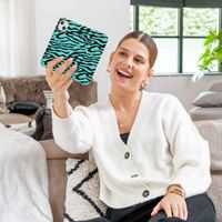 imoshion Étui de télephone portefeuille Design Motorola Moto G04 / G24 - Black Blue Stripes