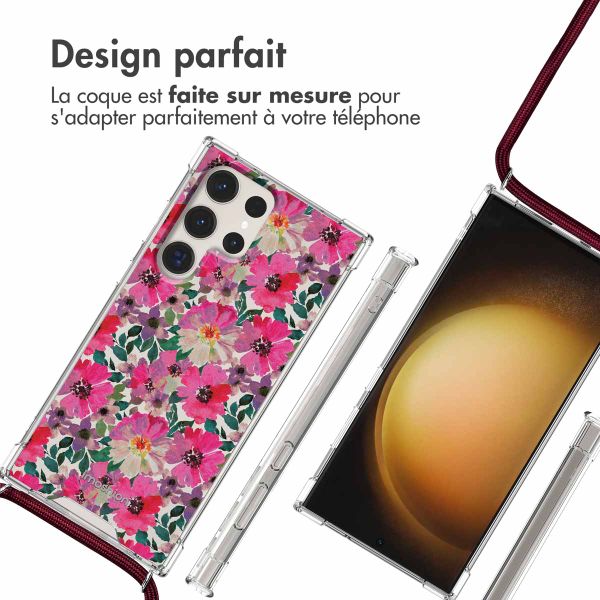 imoshion Coque Design avec cordon Samsung Galaxy S23 Ultra - Flower Water