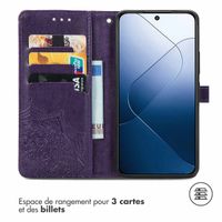 imoshion Etui de téléphone portefeuille Mandala Xiaomi 14T Pro - Violet