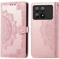 imoshion Etui de téléphone portefeuille Mandala Xiaomi Poco X6 Pro - Rose Dorée