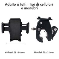 Accezz Support de téléphone pour vélo - Réglable - Universel - Noir