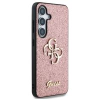 Guess Coque 4G Metal Logo Glitter Samsung Galaxy S25 Plus - Rose