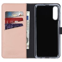 Selencia Étui portefeuille en cuir véritable Samsung Galaxy A50 / A30s - Dusty Pink