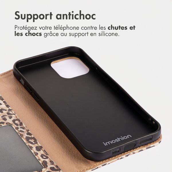 imoshion Étui de télephone portefeuille Design Apple iPhone 12 (Pro) - Leopard Mood