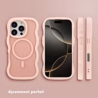 Selencia Coque arrière Wavy avec MagSafe Apple iPhone 16 Pro - Soft Pink