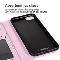 imoshion Étui de télephone portefeuille Design Apple iPhone SE (2022 / 2020) / 8 / 7 / 6(s) - Blush Berries