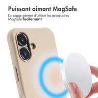 imoshion Coque arrière Color avec cordon amovible et MagSafe Apple iPhone 16 - Nude