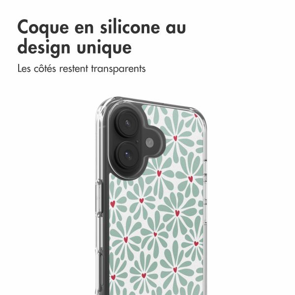imoshion Coque Design Apple iPhone 17 - Bloom Love Sage Green