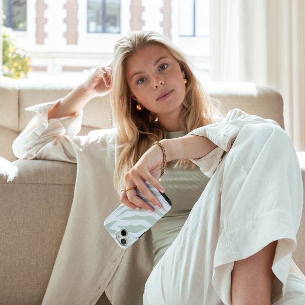 Selencia Coque arrière Vivid Samsung Galaxy A55 - Colorful Zebra Sage Green