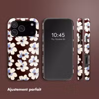 Selencia Coque arrière Vivid avec MagSafe Apple iPhone 17 Pro - Choco Flower Pop