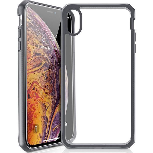 Itskins Coque Hybrid MKII iPhone Xs Max - Noir / Transparent