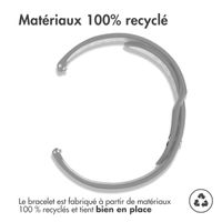 imoshion Bracelet sportif en silicone - Connexion universelle de 18 mm - Gris / Blanc