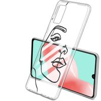 imoshion Coque Design Samsung Galaxy A41 - Visage abstrait - Noir