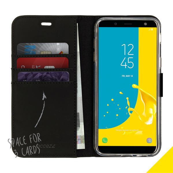 Accezz Étui de télephone Wallet Samsung Galaxy J6 - Noir
