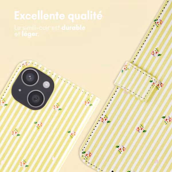 imoshion Étui de télephone portefeuille Design Apple iPhone 13 - Garden Stripes
