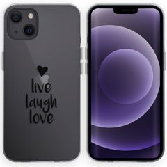 imoshion Coque Design iPhone 13 - Live Laugh Love - Noir