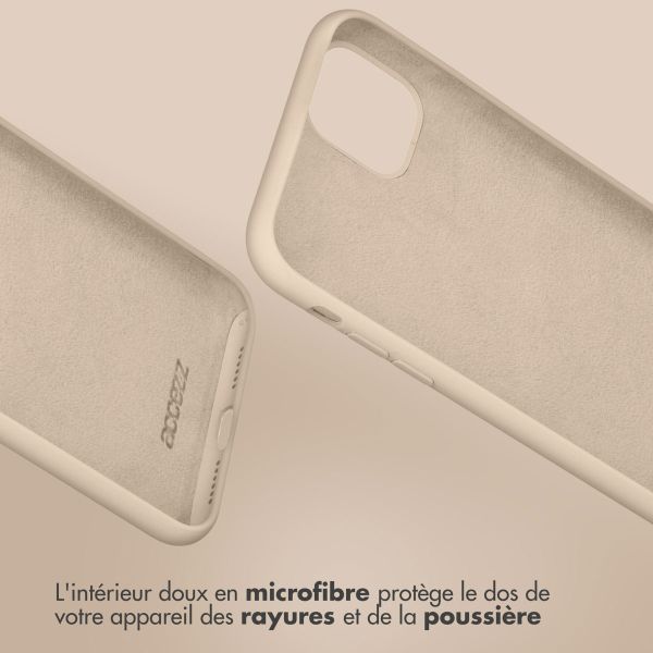 Accezz Coque Liquid Silicone iPhone Xr - Stone