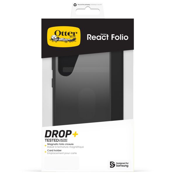 OtterBox Coque Folio React Samsung Galaxy S25 Plus - Noir