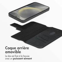 Accezz Étui de télephone portefeuille en cuir 2-en-1 avec MagSafe Samsung Galaxy S24 - Onyx Black
