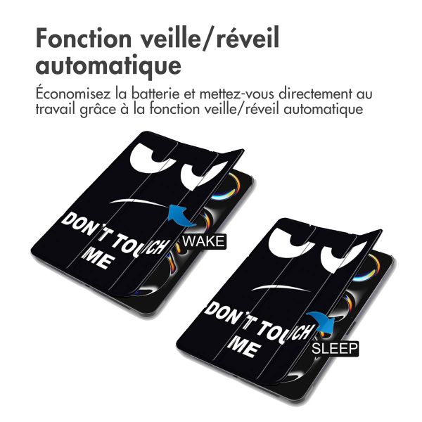 imoshion Coque tablette Design Trifold Apple iPad Pro 13 (2024) M4 - Don't touch