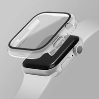 Uniq Nautic Coque Apple Watch avec protection d'écran en Verre Trempé Étanche Apple Watch 7-9 / SE - 45 mm - Dove (Clear)