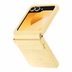 Samsung Original Coque KindSuit en Cuir Végan Samsung Galaxy Z Flip 6 / Flip 7 FE - Yellow