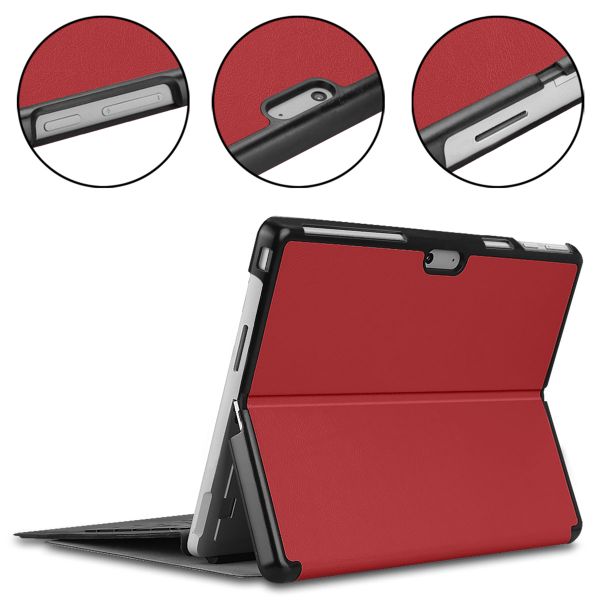 imoshion Coque tablette Trifold Microsoft Surface Pro 9 / Pro 10 / Pro 11 - Rouge