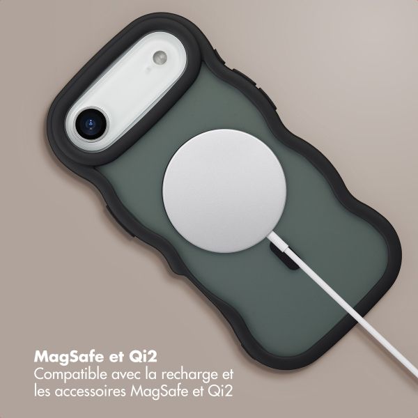 Selencia Coque arrière Wavy avec MagSafe Apple iPhone Air - Noir