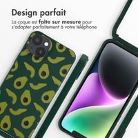 imoshion Coque design en silicone avec cordon iPhone 14 Plus - Avocado Green