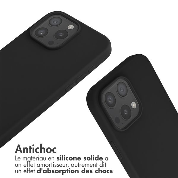 imoshion Coque en silicone avec cordon Apple iPhone 16 Pro Max - Noir