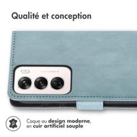 imoshion Étui de téléphone portefeuille Luxe Oppo Reno 12 Pro - Bleu clair