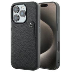 Selencia Coque Riva avec porte-cartes Apple iPhone 15 Pro - Noir