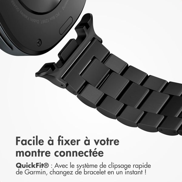 imoshion Bracelet en acier Samsung Galaxy Watch 8 (40/44mm) / Classic (46mm) - Noir