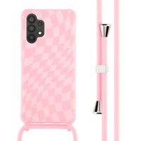 imoshion Coque design en silicone avec cordon Samsung Galaxy A32 (4G) - Retro Pink