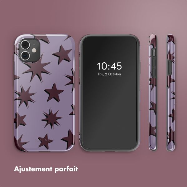 Selencia Coque arrière Vivid Apple iPhone 11 - Stars Plum Lilac