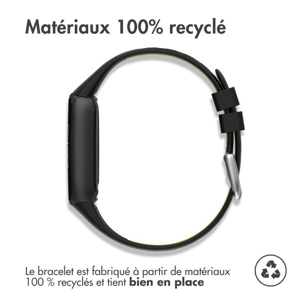 imoshion Bracelet sportif en silicone Fitbit Luxe - Noir/Vert