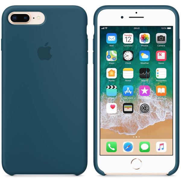 Apple Coque en silicone Apple iPhone 8 Plus / 7 Plus - Cosmos Blue