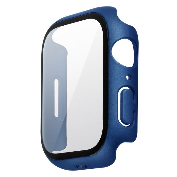 Uniq Legion Coque Apple Watch avec protection d'écran en Verre Trempé Apple Watch 7-9 - 45 mm - Cobalt Blue