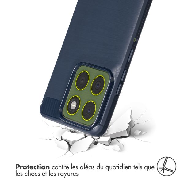 imoshion Coque Brushed Motorola Edge 70 - Bleu foncé