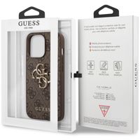 Guess Coque 4G Metal Logo Backcover Apple iPhone 13 Pro Max - Marron