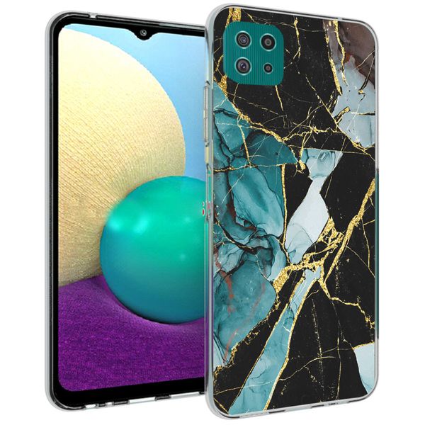 imoshion Coque Design Samsung Galaxy A22 (5G) - Marbre - Bleu