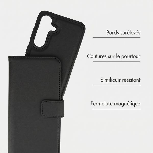 imoshion Étui portefeuille luxe 2-en-1 amovible Samsung Galaxy S24 FE - Noir