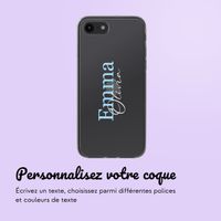 Coque personnalisée avec un nom iPhone SE (2022 / 2020) / 8 / 7 - Transparent